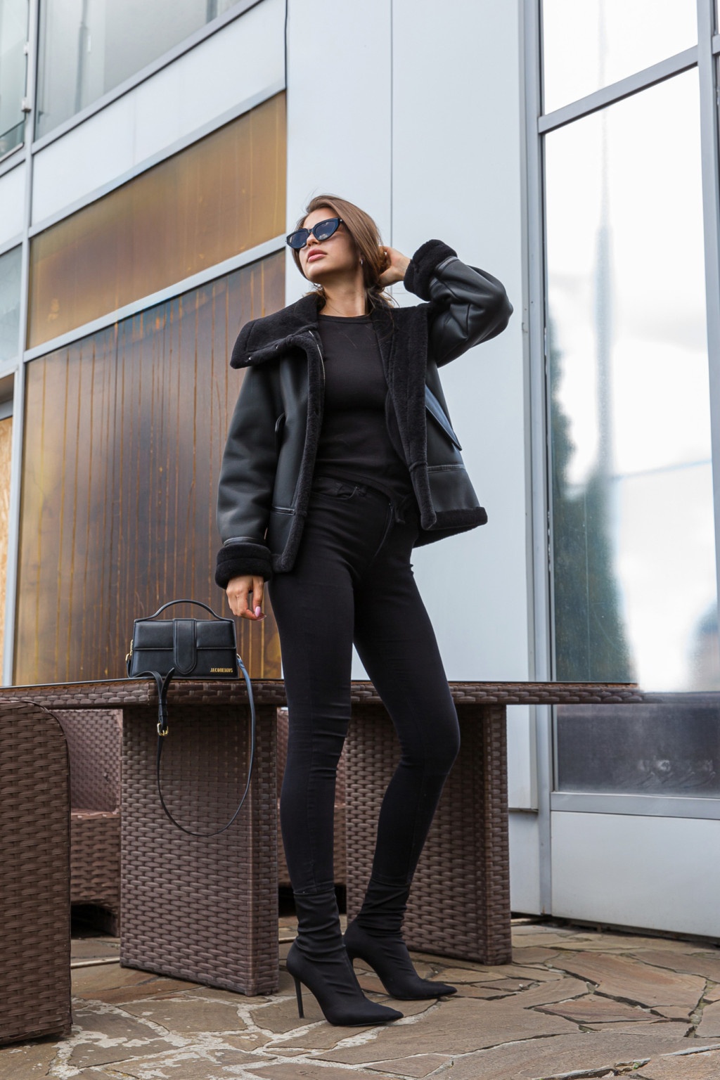 Зимняя дубленка Mila Nova Д-206 черный — изображение 4