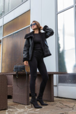 Зимняя дубленка Mila Nova Д-206 черный — изображение 4