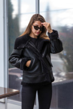 Зимняя дубленка Mila Nova Д-206 черный