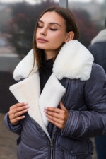 Зимняя куртка Mila Nova К-258 серый — изображение 6