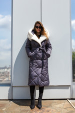 Зимнее пальто Mila Nova ПВ-319 серый — изображение 4