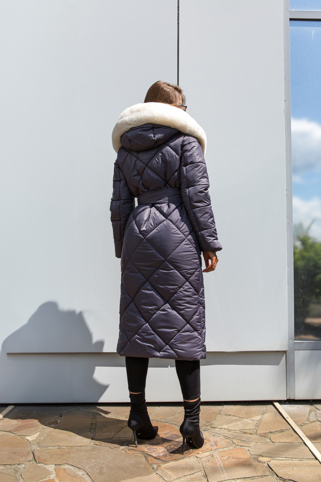 Зимнее пальто Mila Nova ПВ-319 серый — изображение 3
