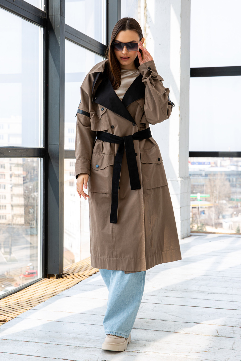 Демисезонный тренч Q-85 капучино+капучино — изображение 1