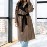 Демисезонный тренч Q-85 капучино+капучино