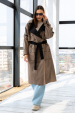 Демисезонный тренч Q-85 капучино+капучино