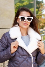 Зимнее пальто Mila Nova ПВ-318 серый — изображение 7