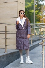 Зимнее пальто Mila Nova ПВ-318 серый — изображение 4