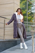 Зимнее пальто Mila Nova ПВ-318 серый — изображение 6