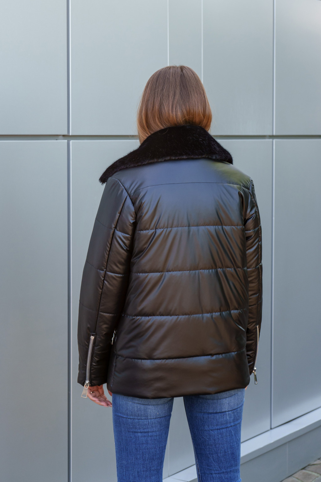 Зимняя куртка Mila Nova К-290 черный — изображение 4