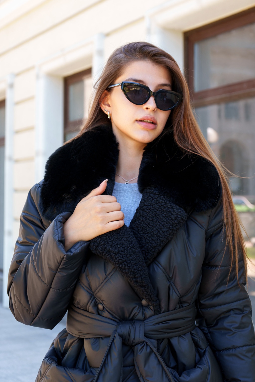 Зимнее пальто Mila Nova ПВ-318 черный+черный — изображение 2