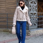 Зимняя дубленка Mila Nova Д-181 бежевый