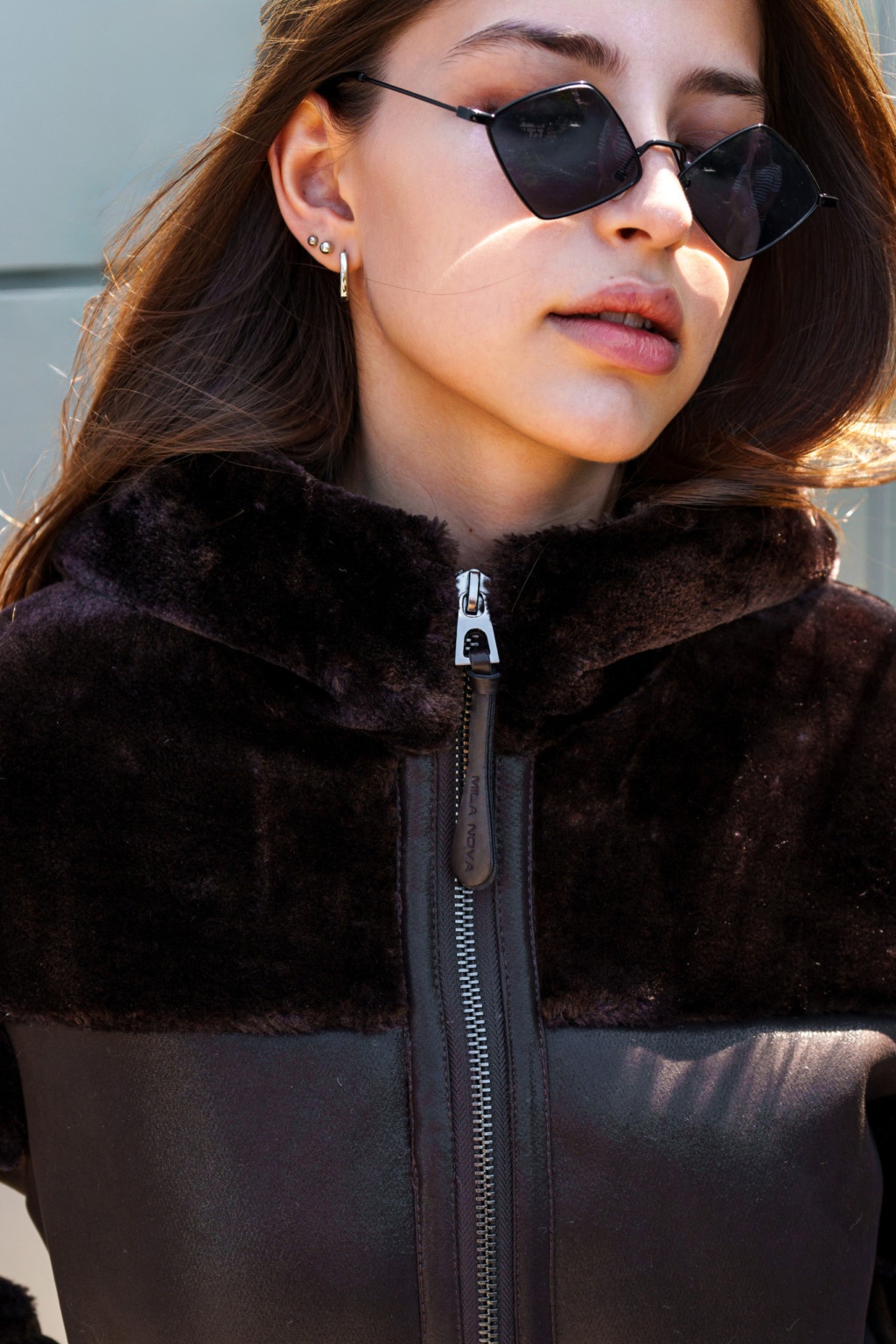 Зимняя Дубленка Mila Nova Д-207  шоколад — изображение 5