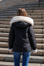 Зимняя куртка Mila Nova К-288 черный — изображение 3