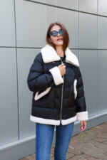 Зимняя куртка Mila Nova К-287 черный — изображение 4