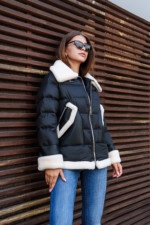 Зимняя куртка Mila Nova К-287 черный — изображение 2