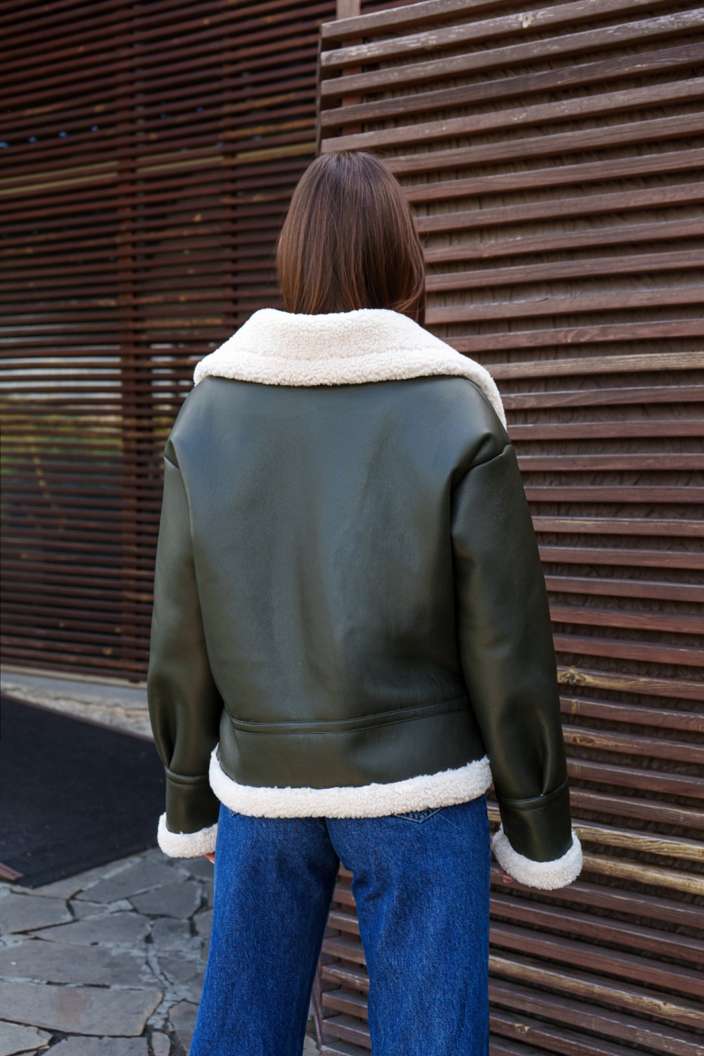 Зимняя дубленка Mila Nova Д-206  хаки — изображение 6