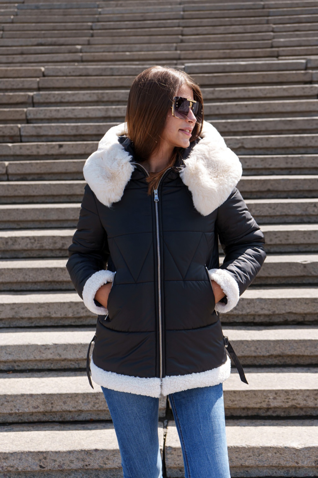 Зимняя куртка Mila Nova К-291 черный — изображение 5