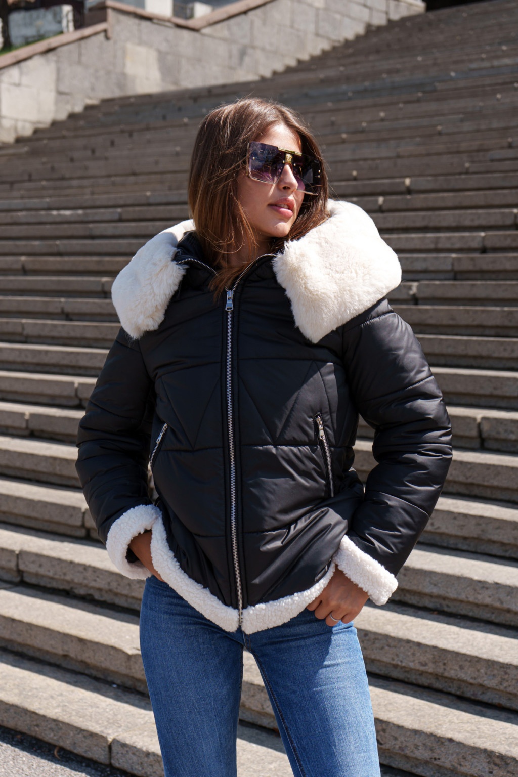 Зимняя куртка Mila Nova К-291 черный — изображение 4