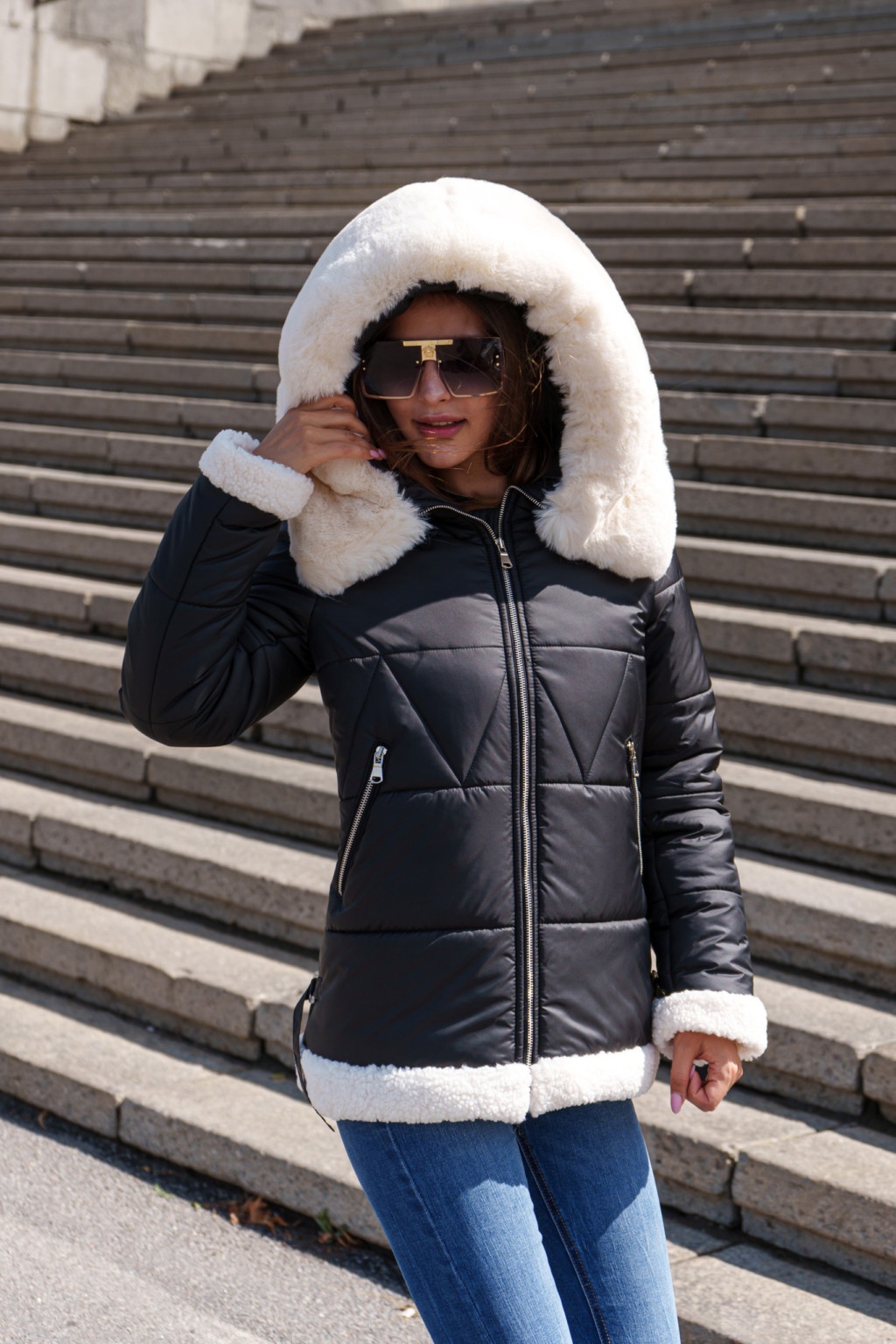 LAV06374 Зимняя куртка Mila Nova К-291 черный — изображение 1