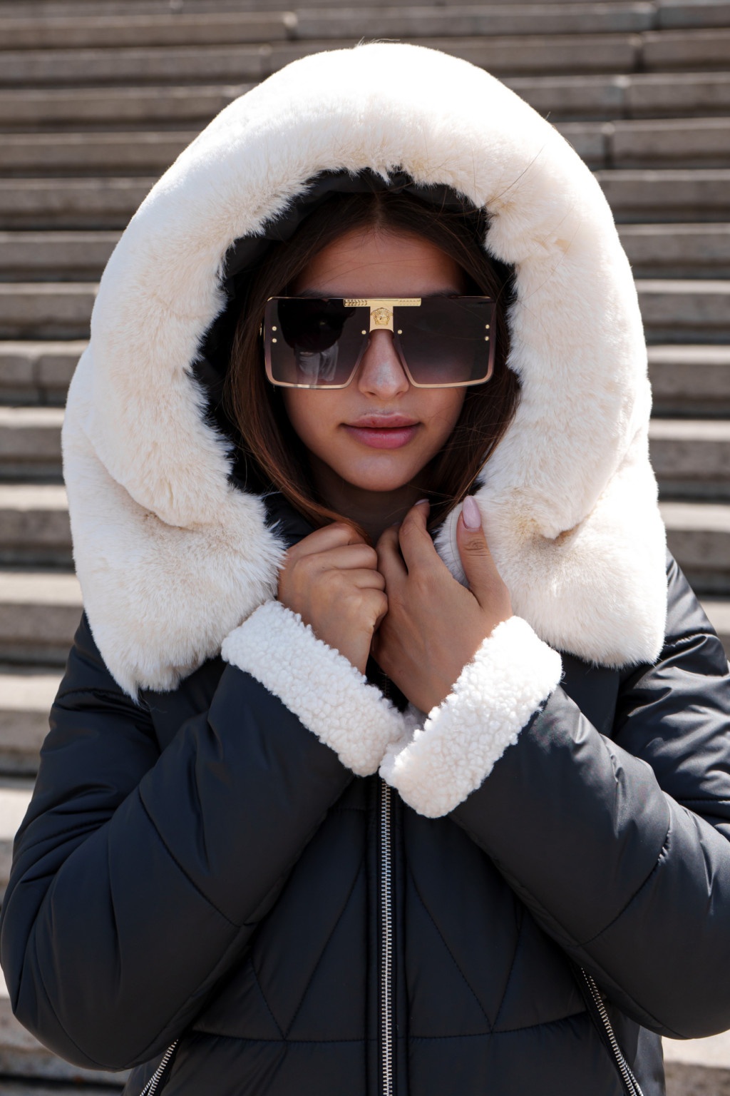 Зимняя куртка Mila Nova К-291 черный — изображение 2