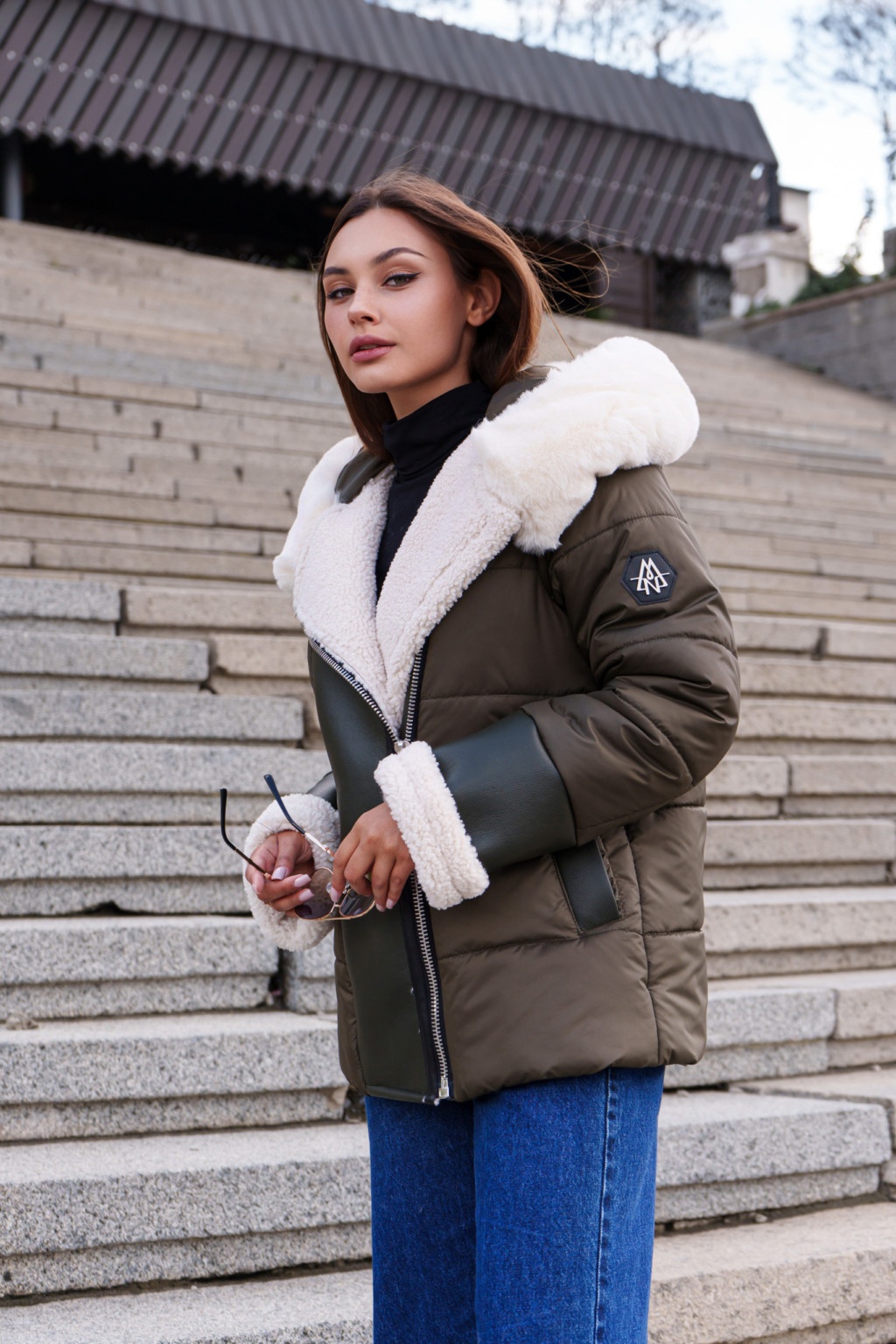 Зимняя куртка Mila Nova К-288 хаки — изображение 3