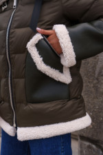 Зимняя куртка Mila Nova К-287 хаки — изображение 7