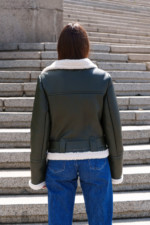 Зимняя дубленка Mila Nova Д-181 хаки — изображение 3