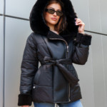 Зимняя куртка Mila Nova К-288 черный+черный