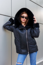 Зимняя куртка Mila Nova К-288 черный+черный — изображение 2