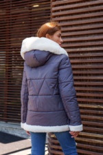 Зимняя куртка Mila Nova К-291 серый — изображение 4