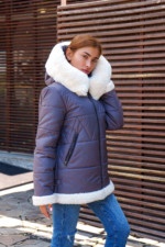 Зимняя куртка Mila Nova К-291 серый