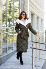 Зимнее пальто Mila Nova ПВ-319 хаки — изображение 4