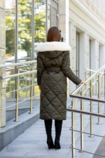 Зимнее пальто Mila Nova ПВ-319 хаки — изображение 5