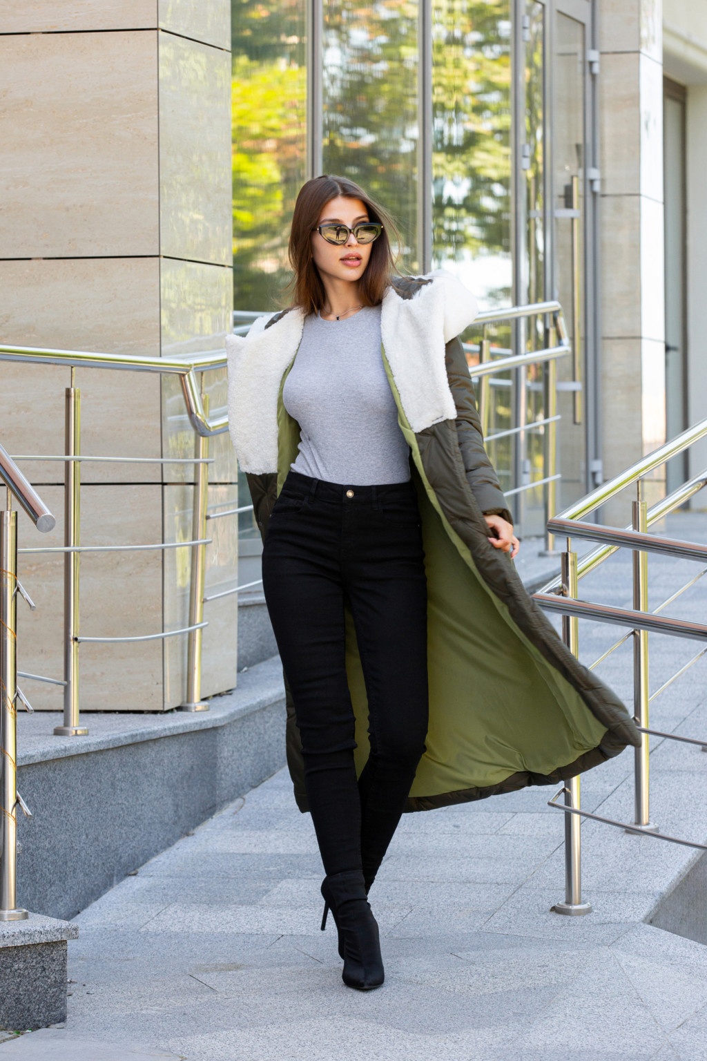 Зимнее пальто Mila Nova ПВ-319 хаки — изображение 3