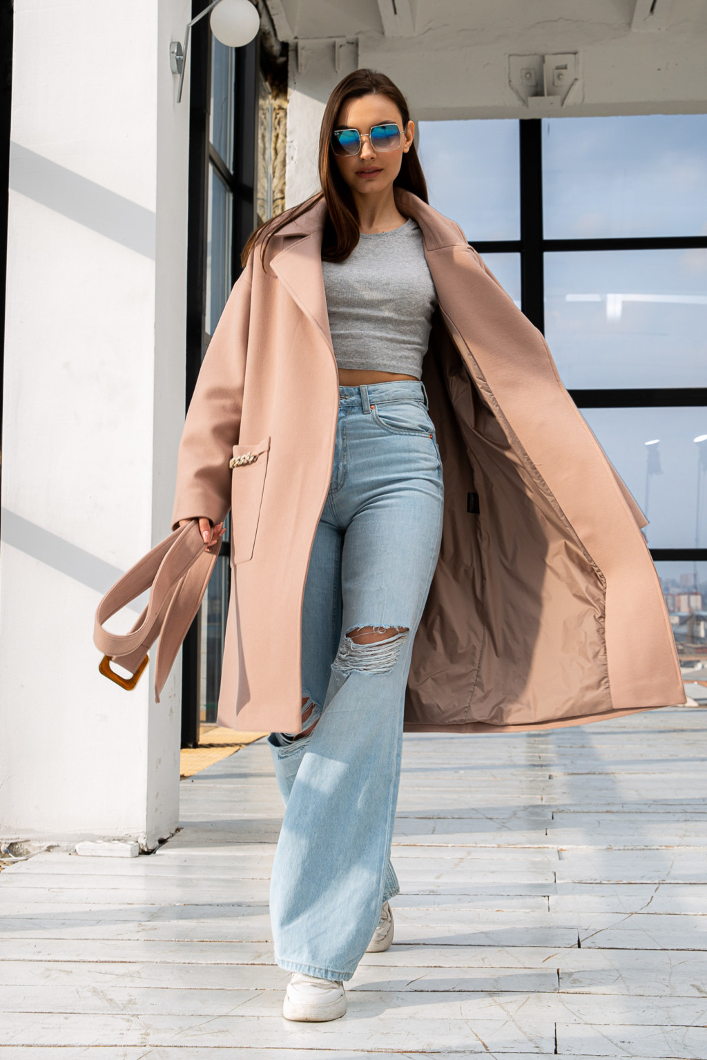 Демисезонное пальто Mila Nova  ПВ-234 кор топл. молоко 8140 — изображение 2