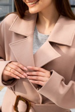 Демисезонное пальто Mila Nova  ПВ-234 кор топл. молоко 8140 — изображение 5