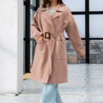 Демисезонное пальто Mila Nova  ПВ-234 кор топл. молоко 8140