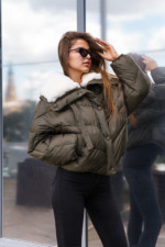 Зимняя куртка Mila Nova К-286 хаки — изображение 3