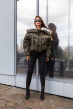 Зимняя куртка Mila Nova К-286 хаки — изображение 4