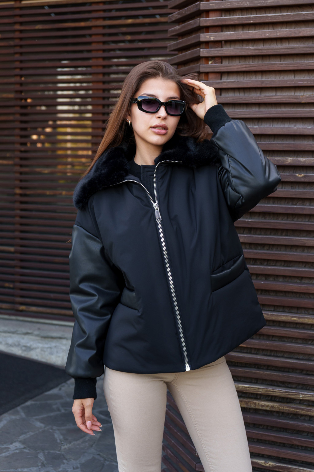 LAV03560 Зимняя куртка Mila Nova К-292 черный — изображение 1