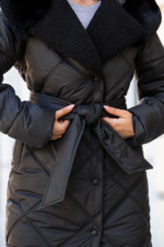 Зимнее пальто Mila Nova ПВ-319черный+черный — изображение 5