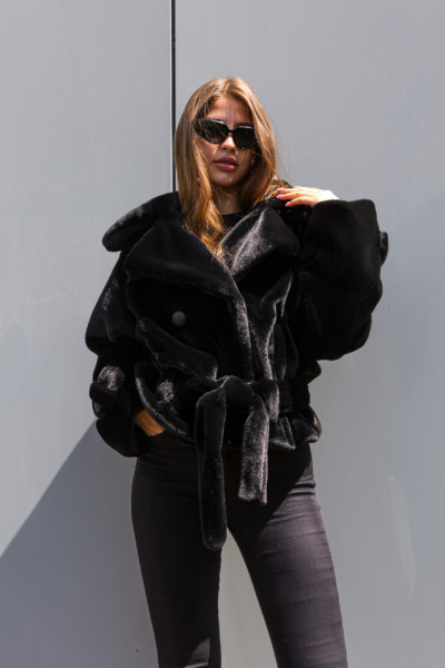 Зимняя шуба Mila Nova ПВ-317черный