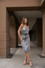 Летнее платье Mila Nova Ф-119 серый цветок — изображение 5