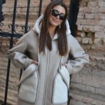 Зимняя дубленка Mila Nova Д-209  бежевый