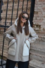 Зимняя дубленка Mila Nova Д-209  бежевый