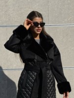 Зимнее пальто Mila Nova ПВ-329 черный — изображение 4