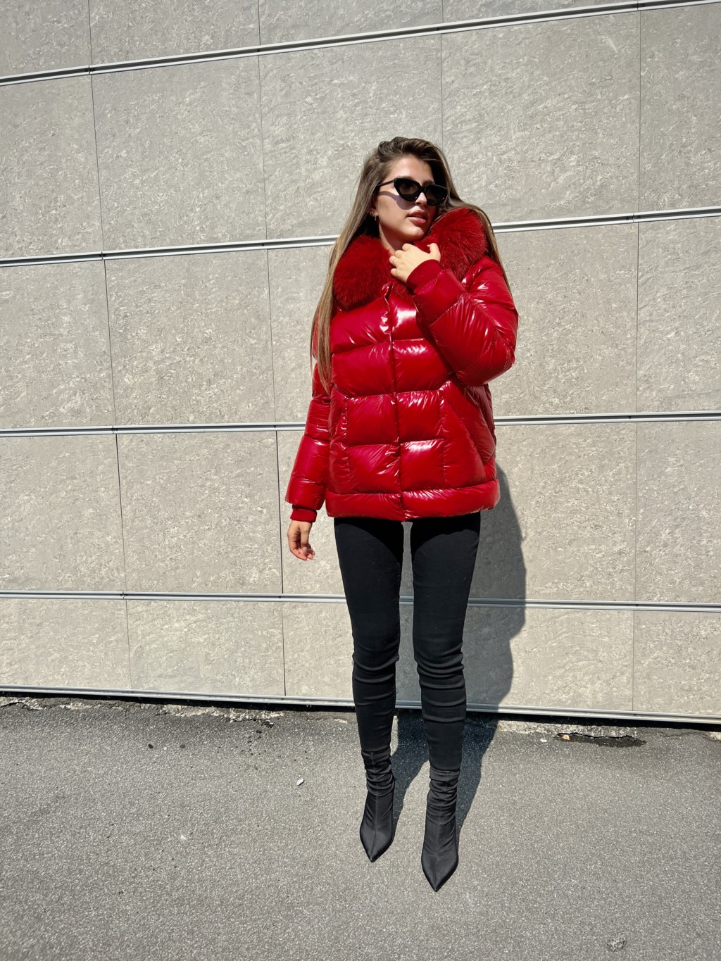 Зимняя куртка Mila Nova К-229ех красный — изображение 7