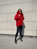 Зимняя куртка Mila Nova К-229ех красный — изображение 2