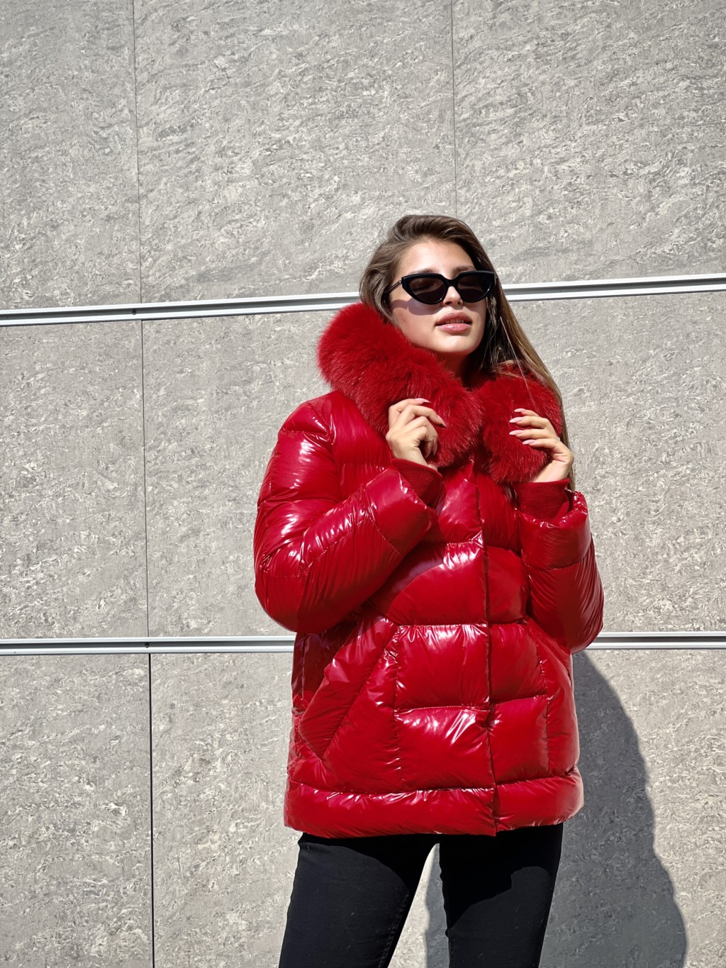IMG_5498 Зимняя куртка Mila Nova К-229ех красный — изображение 1