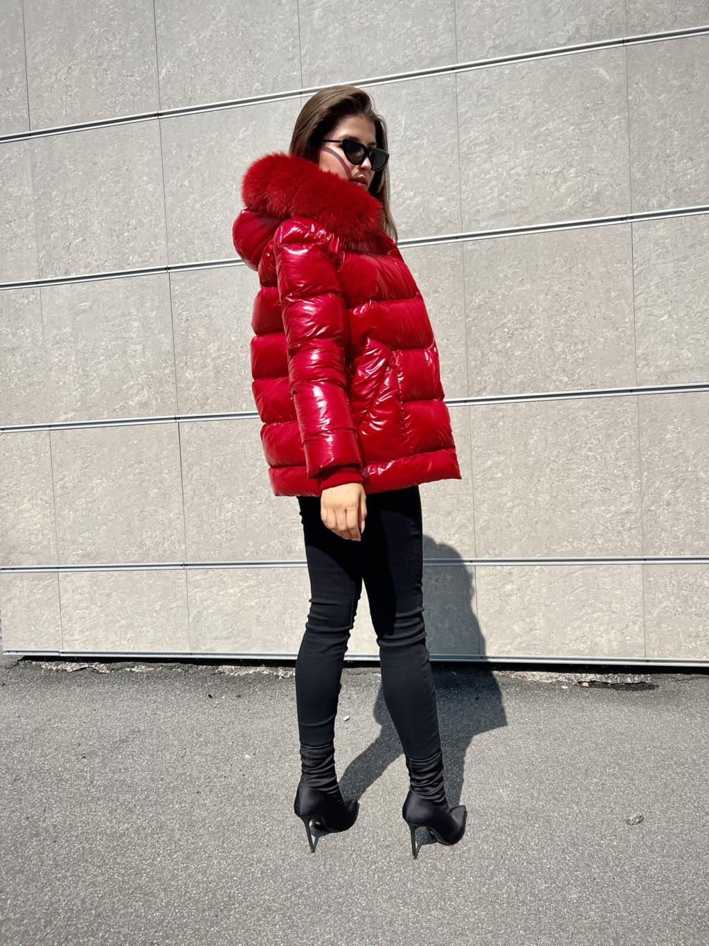 Зимняя куртка Mila Nova К-229ех красный — изображение 4